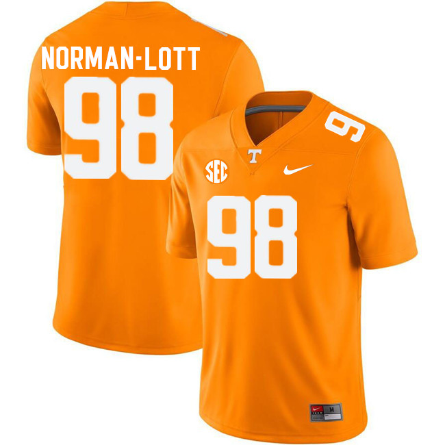 Men #98 Omarr Norman-Lott Tennessee Volunteers College Football Jerseys Stitched Sale-Orange - Click Image to Close